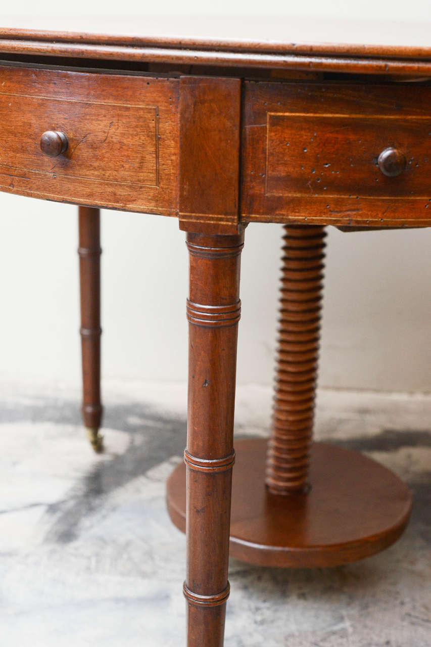 Mid-19th Century English Mahogany Mechanical Wine Tasting Table, Circa 1840 For Sale