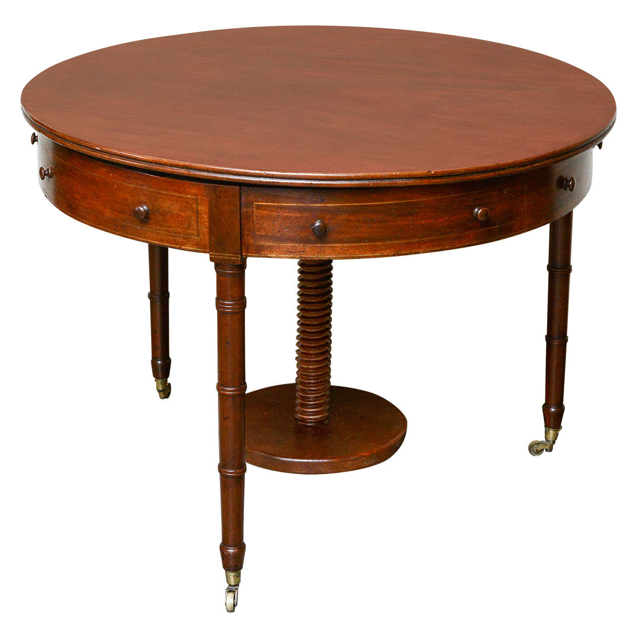 English Mahogany Mechanical Wine Tasting Table, Circa 1840 For Sale