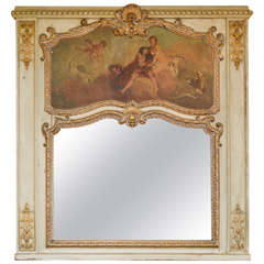 Louis XVI Style Trumeau Mirror, Circa 1890