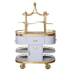 American Art Nouveau Style Food Cart, Mid-20th Century