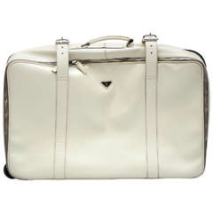 Gorgeous Prada Viaggio Saffiano Leather Suitcase in Cera
