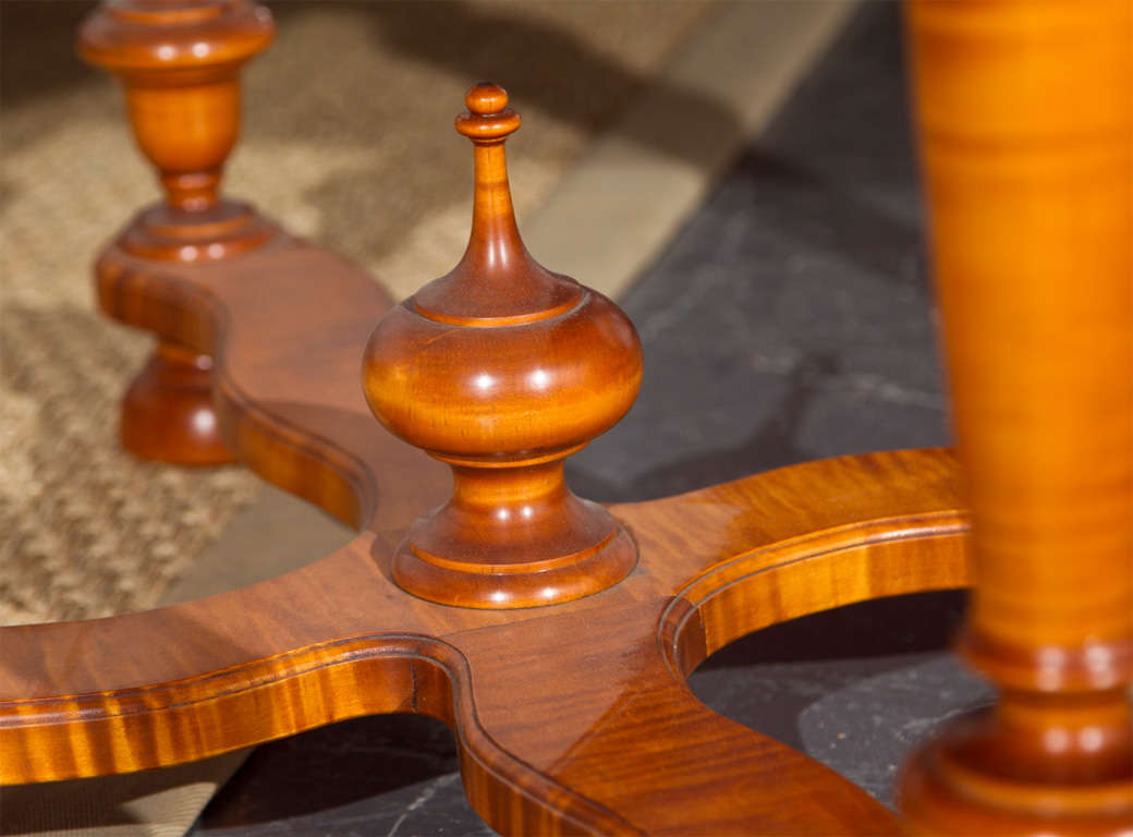 American Round Tiger Maple Table