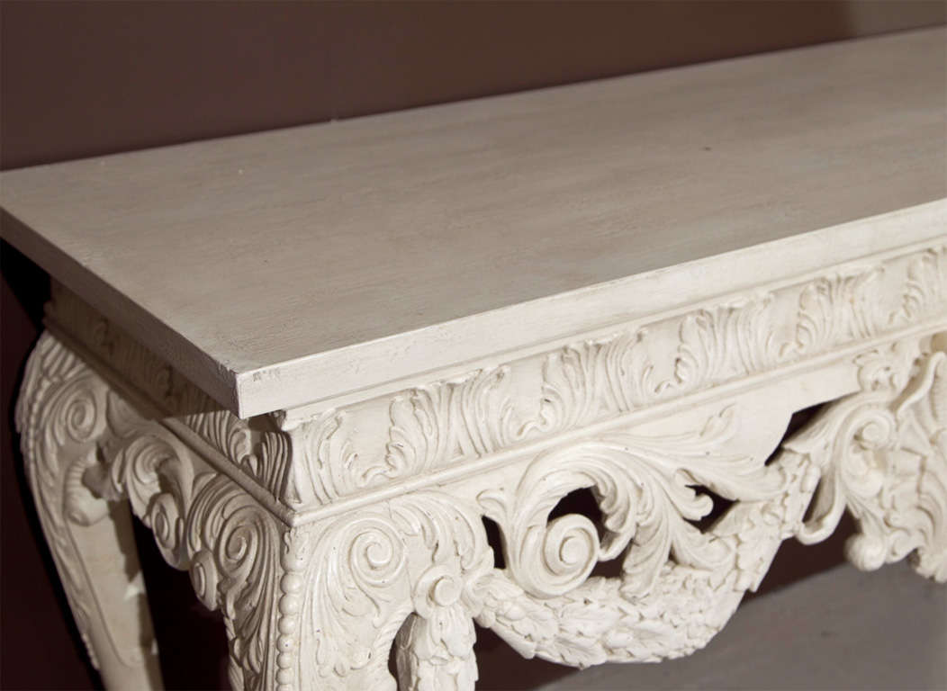 English William Kent Style Painted Carved Console