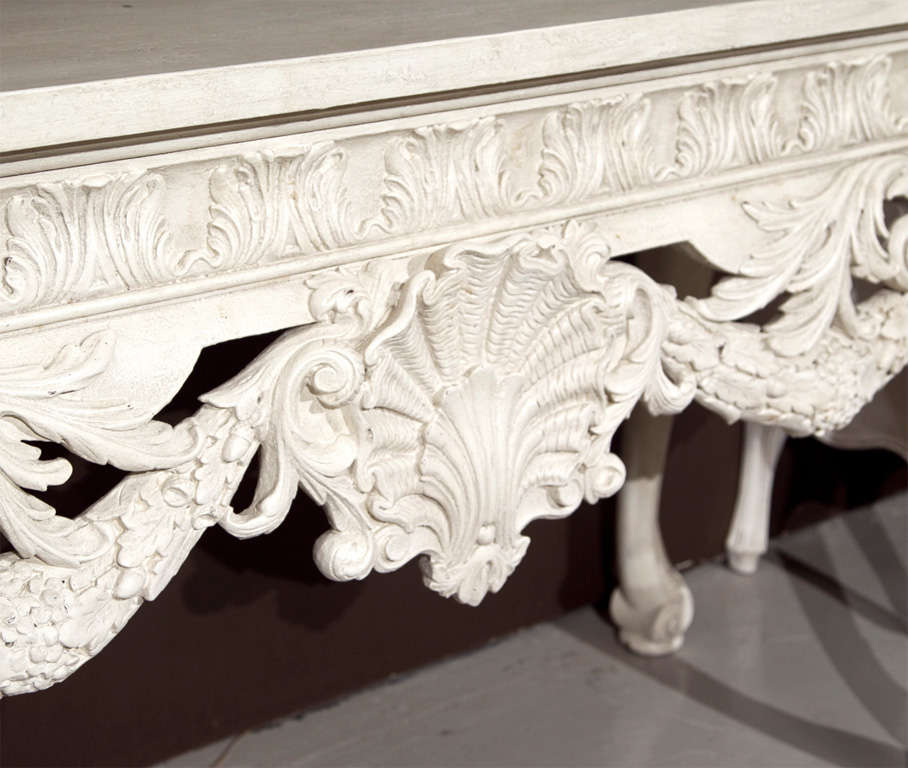 Mid-20th Century William Kent Style Painted Carved Console
