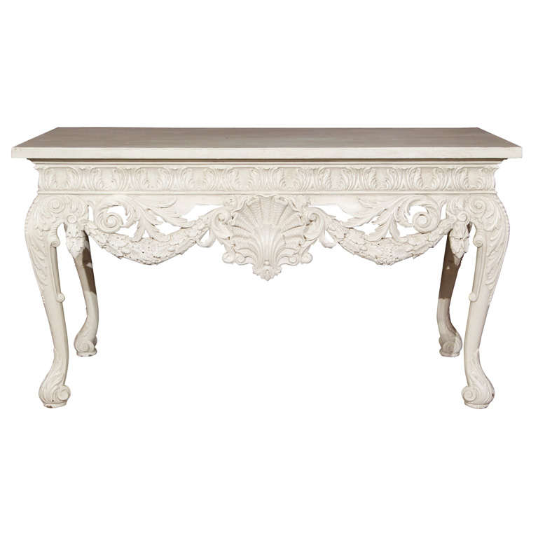 William Kent Style Painted Carved Console