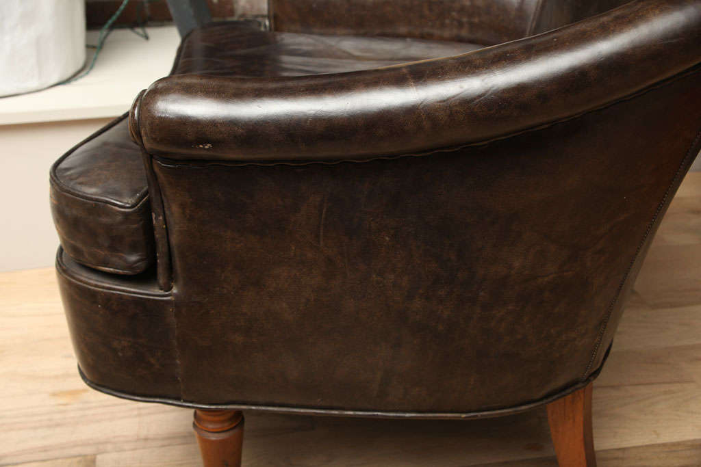Edward Wormley Leather Club Chair 4