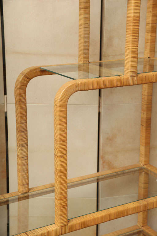 Late 20th Century Cane Etagere