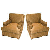 Pair of Swiveling Seniah Chairs by William Haines