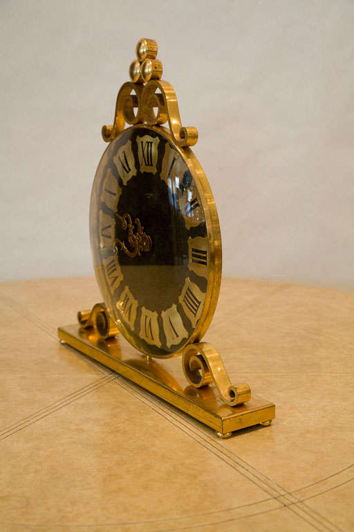Swiss Gilded Bronze Mantel Clock by Luxor