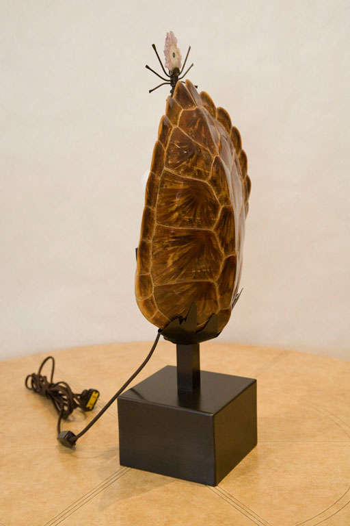 Contemporary A Custom Tortoise Shell Lamp by Dragonette Ltd.
