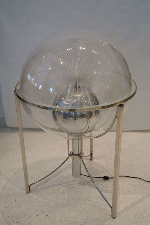 Vintage Fiber Optic Globe Light by Fantasia Products at 1stDibs fiber optic globe lamp