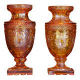 Pair Glass Vases