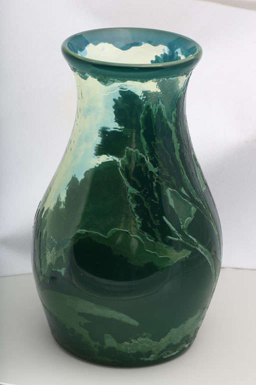 20th Century A Rare Lionel Pearce Cameo Glass Vase For Sale