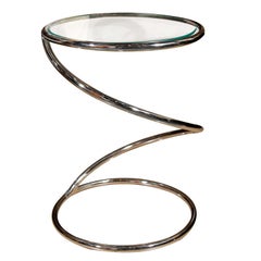 Vintage Pace Chrome Swirl drink table
