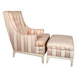 High Back Upholstered Chair with Ottoman High Back Upholstered Chair with Ottoman