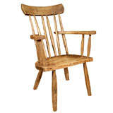 Slat Back Sycamore Arm Chair