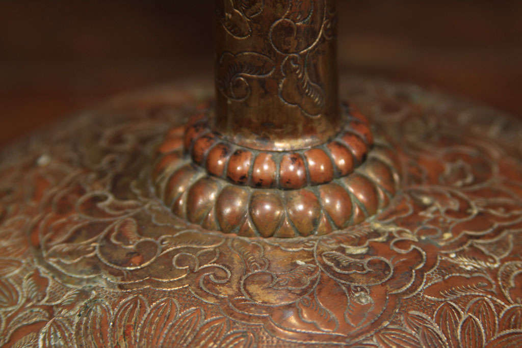 Pair of Japanese Copper Candlesticks For Sale 7