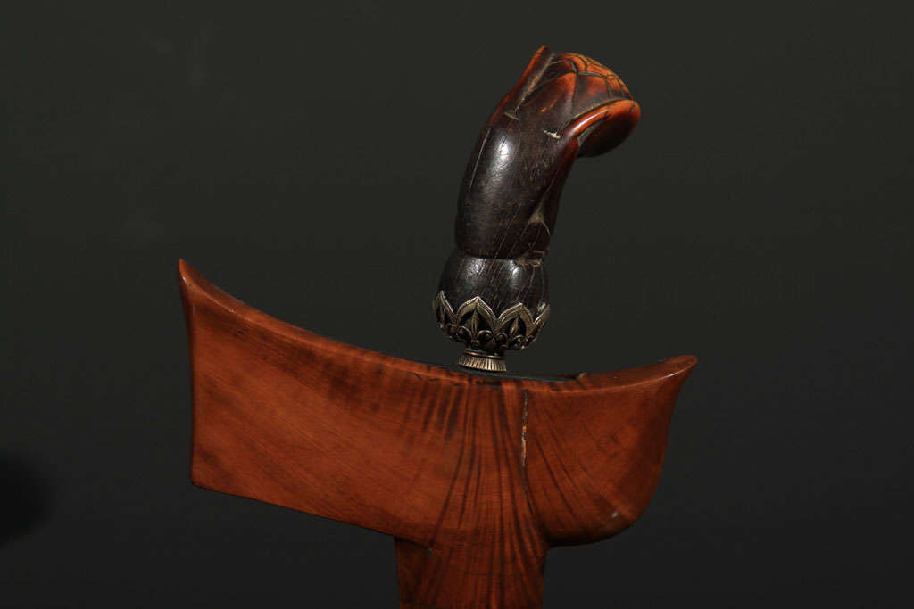 Wood Indonesian Keris Dagger with Ivory Hilt