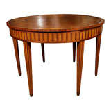 Circular Table with Leather Top Circular Table with Leather Top
