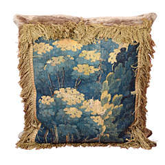Single Dutch tapestry fragment made into a cushion