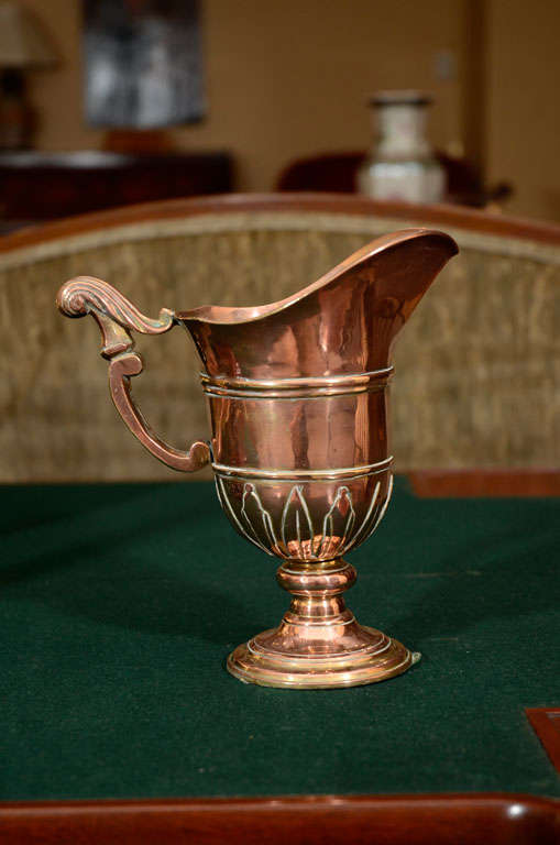 French coppered bronze ewer