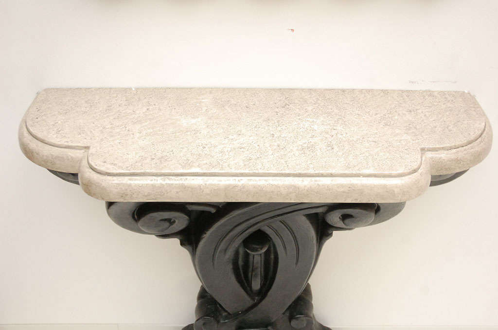 Calco Console e specchio in gesso di Francis Elkins in vendita