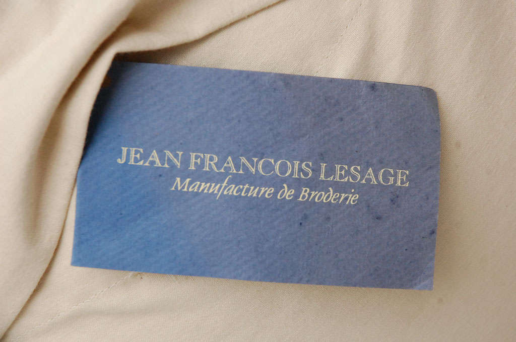 Embroidered Jean Cocteau Pillow by Jean Francois Lesage 1