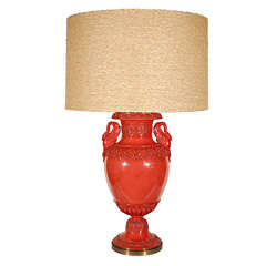 Striking and Large Urn Lamp from a Haines Interior