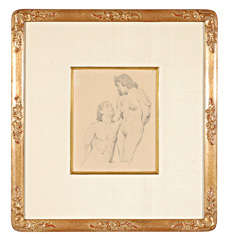 Antique Custom Framed Drawing by Lawton Parker