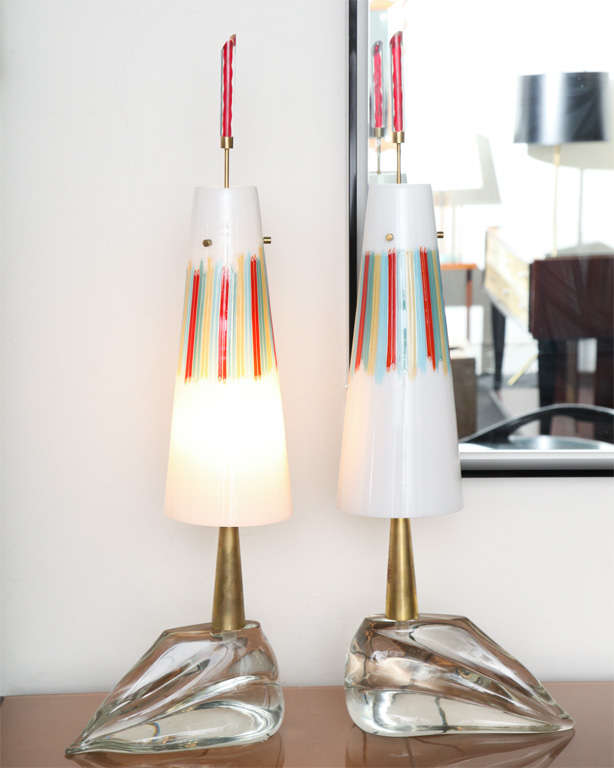Pair of Lamps by Roberto Giulio Rida For Sale 2