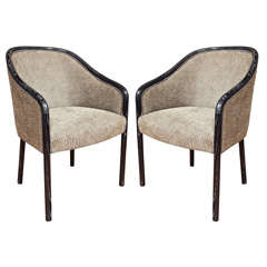 Pair Of  Ward Bennett  Pull Up  Chairs  For  Brickel