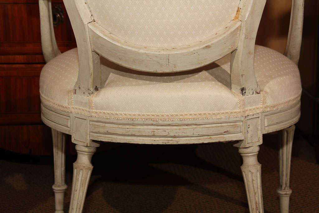 Pair of French Louis XVI Arm Chairs For Sale 3