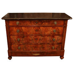 French Restauration Commode with Black Marble Top