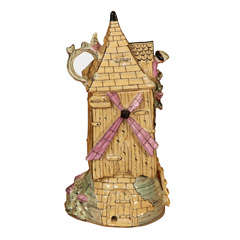 Antique Majolica Moulin Rouge Teapot