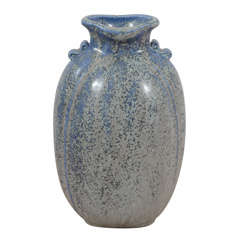 Stoneware Vase with Blue Speckled Glaze by Arne Bang