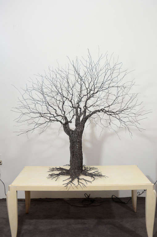 Large wire tree sculpture by Pablo Avilla