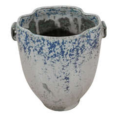 Stoneware Vase with Blue Speckled Glaze by Arne Bang