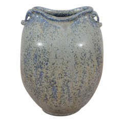 Stoneware Vase with Blue Speckled Glaze by Arne Bang