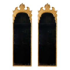 Exceptional Pair of George II Gilt Pier Mirrors