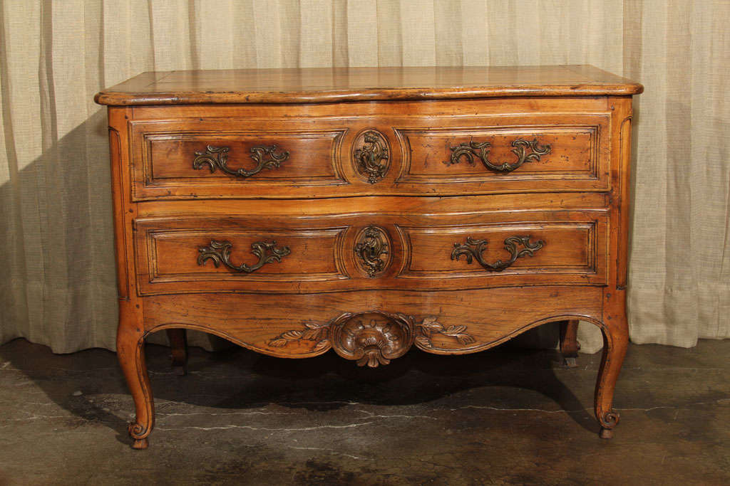 Louis XV Fruitwood 2 Drawer Commode