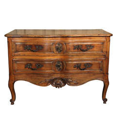 Louis XV Fruitwood 2 Drawer Commode