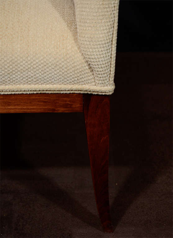 20th Century Pair of Art Deco Sycamore Wood Chairs with Spoon Back Design