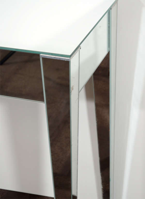 1940's Hollywood Mirrored Vanity with Directoire Style Design