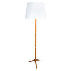Starburst wood floor lamp