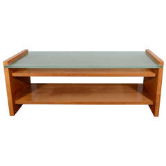 two tiered Jacques Adnet coffee table