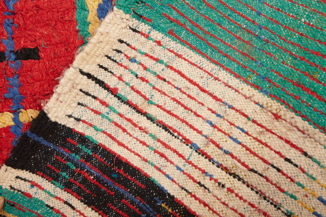 Vintage Azilal Abstract Berber Moroccan Rug In Excellent Condition For Sale In Milan, IT