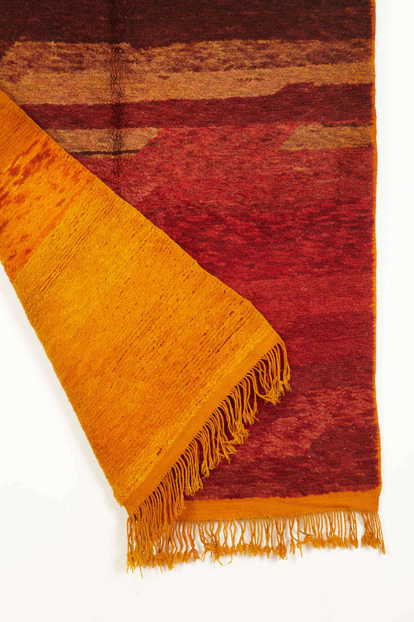 Rare tapis berbère marocain vintage à double visage Excellent état - En vente à Milan, IT
