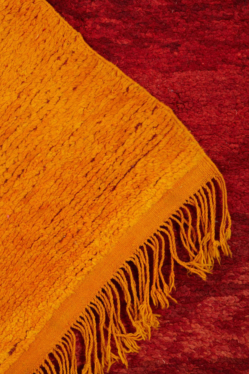 Fin du 20e siècle Rare tapis berbère marocain vintage à double visage en vente