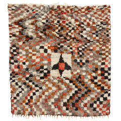Abstract Checkerboard Berber Rug 4