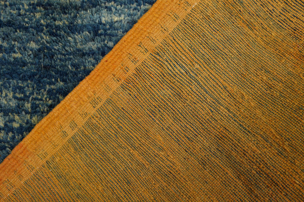 Open Field Sea Blue Berber Carpet 1